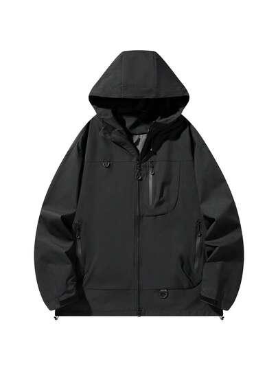 SHEIN CZARNA KURTKA Z KAPTUREM S06__XXL