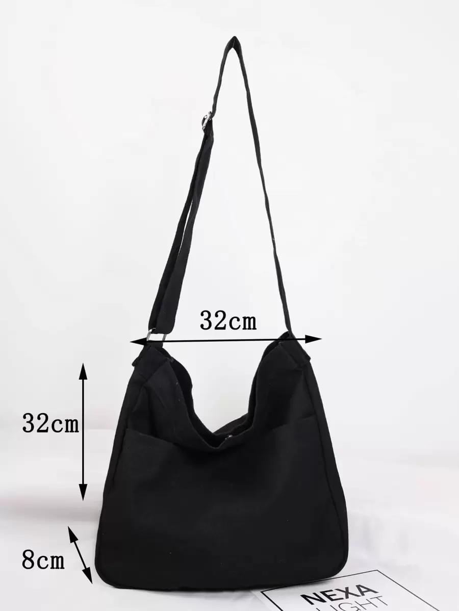 SHEIN CZARNA TOREBKA NA RAMIĘ S07__32X32CM