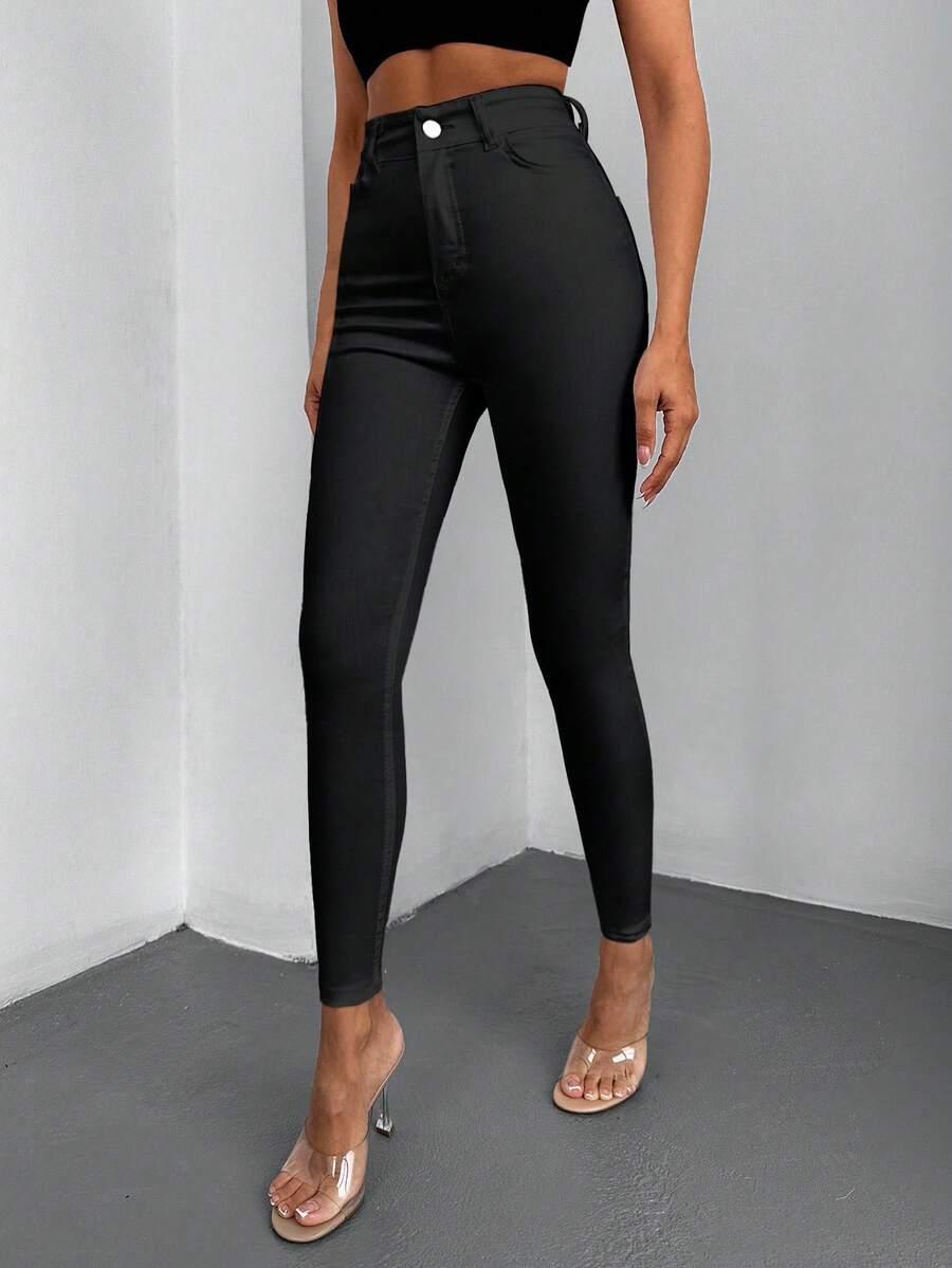 SHEIN CZARNE SPODNIE JEANS S06__S