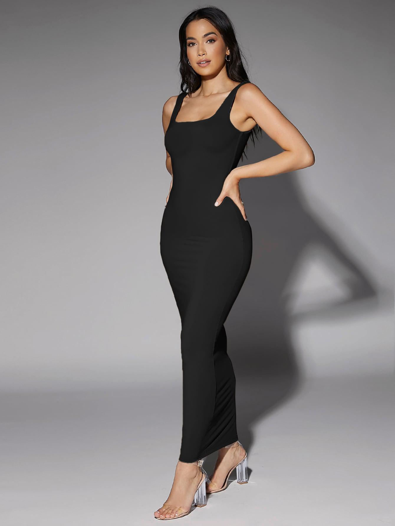SHEIN CZARNA MAXI SUKIENKA S06__XS