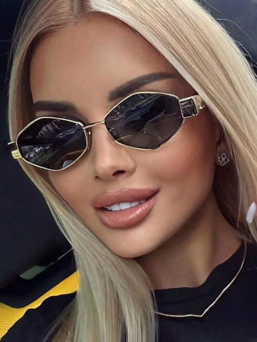 SHEIN OKULARY ZERÓWKI ZŁOTE OPRAWKI S07