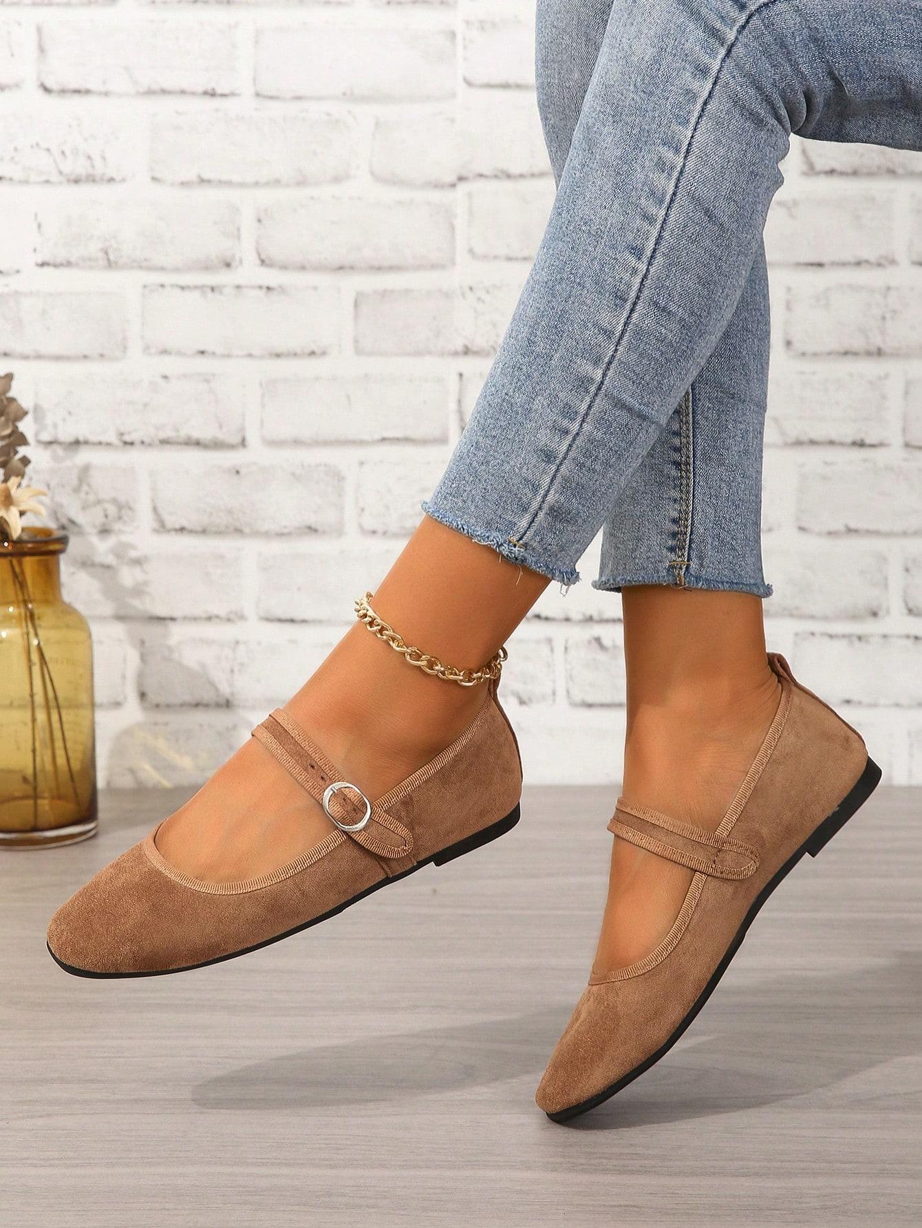 SHEIN BRĄZOWE BALERINY IMITACJA ZAMSZU S06__37,5