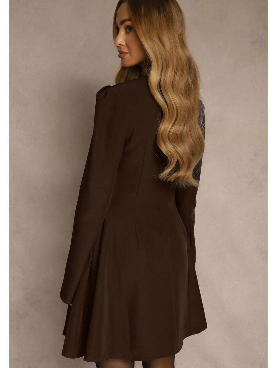 SHEIN BRĄZOWA MINI SUKIENKA S06__M