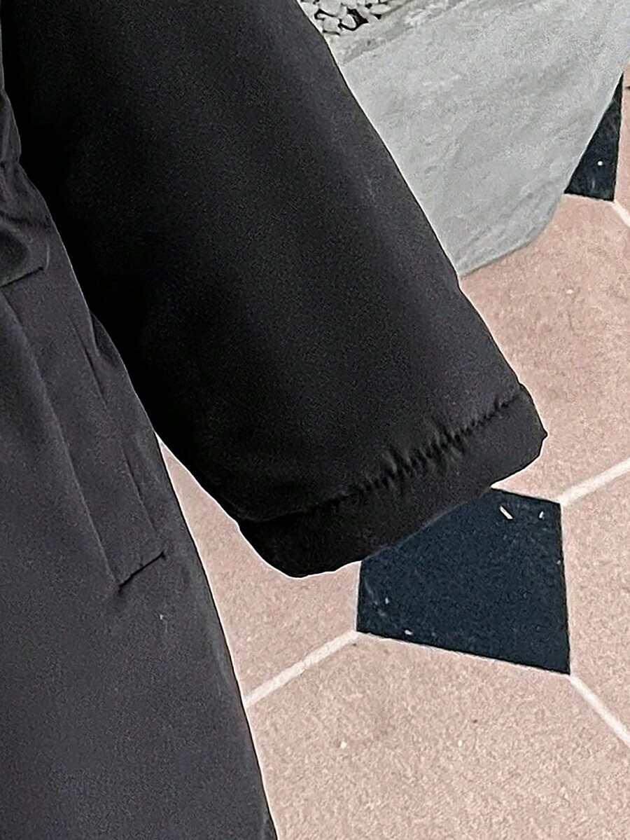 SHEIN CZARNA KURTKA DŁUGI RĘKAW S06__104/110