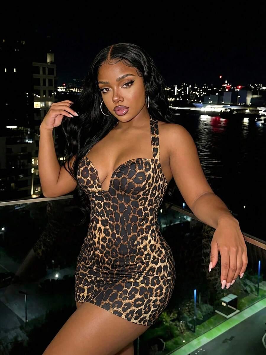SHEIN MINI SUKIENKA ANIMAL PRINT S06__L