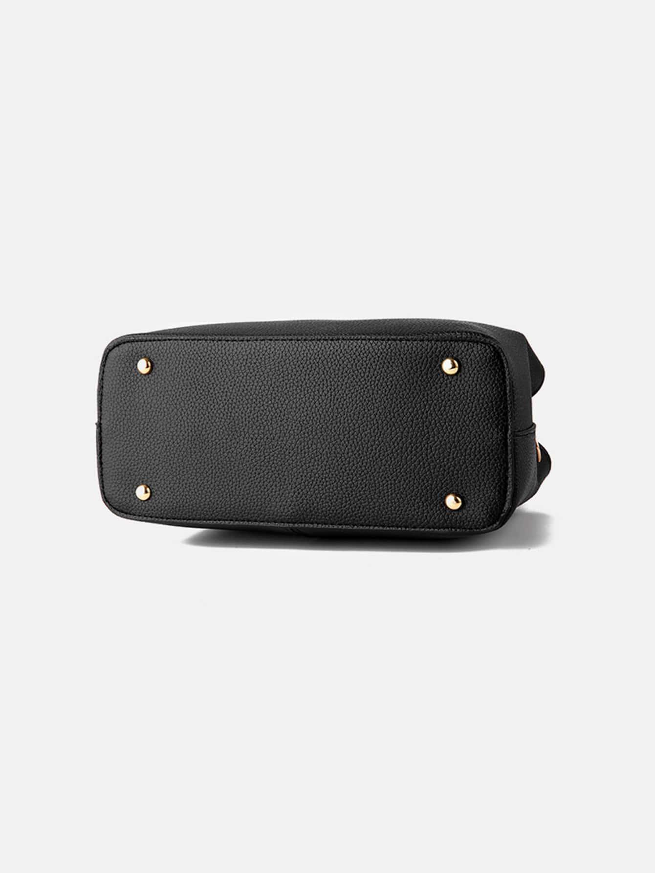 SHEIN CZARNA TOREBKA IMITACJA SKÓRY S07__21X13X30CM