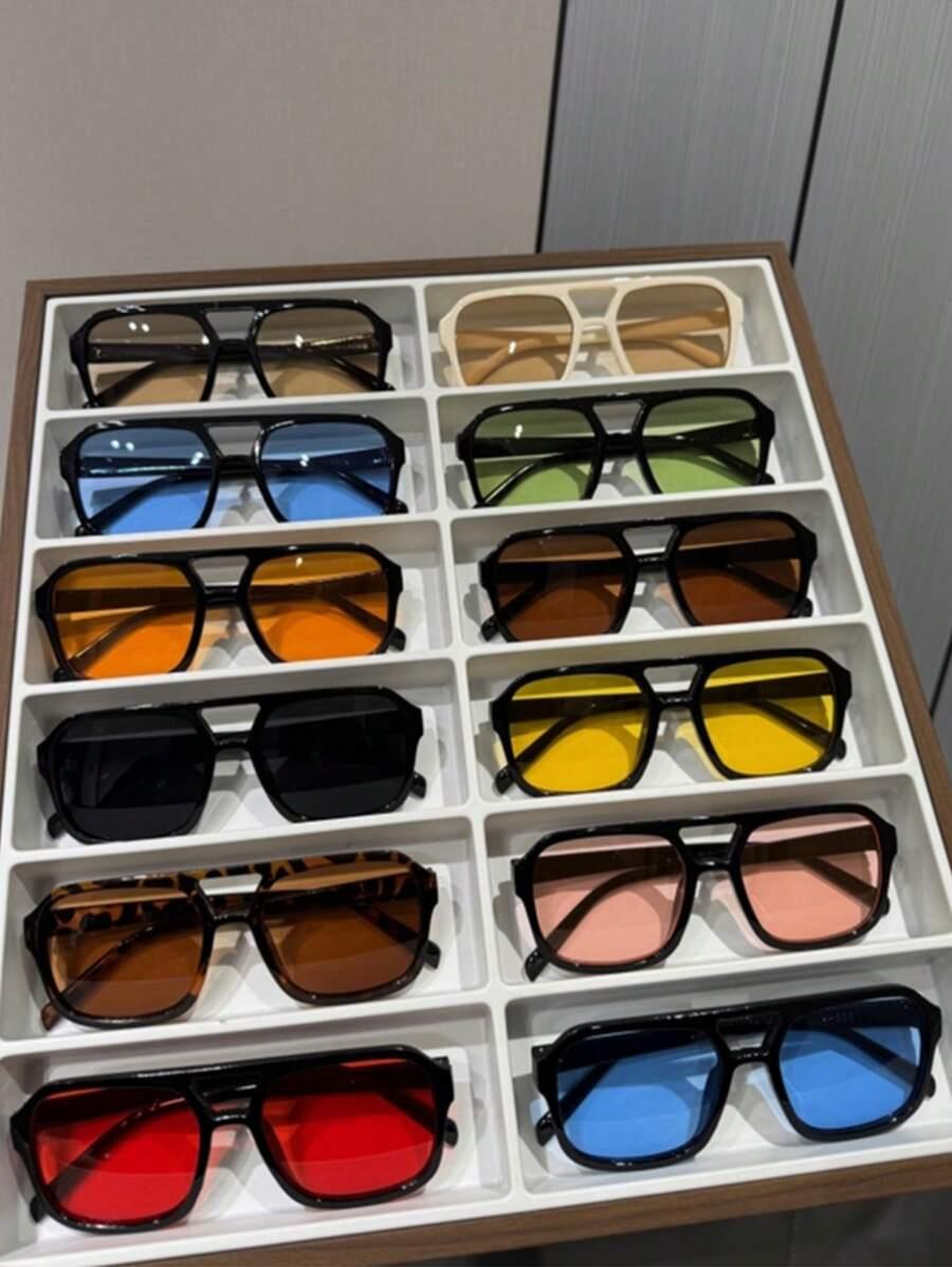 SHEIN KOLOROWE OKULARY PRZECIWSŁONECZNE S07__12-PACK
