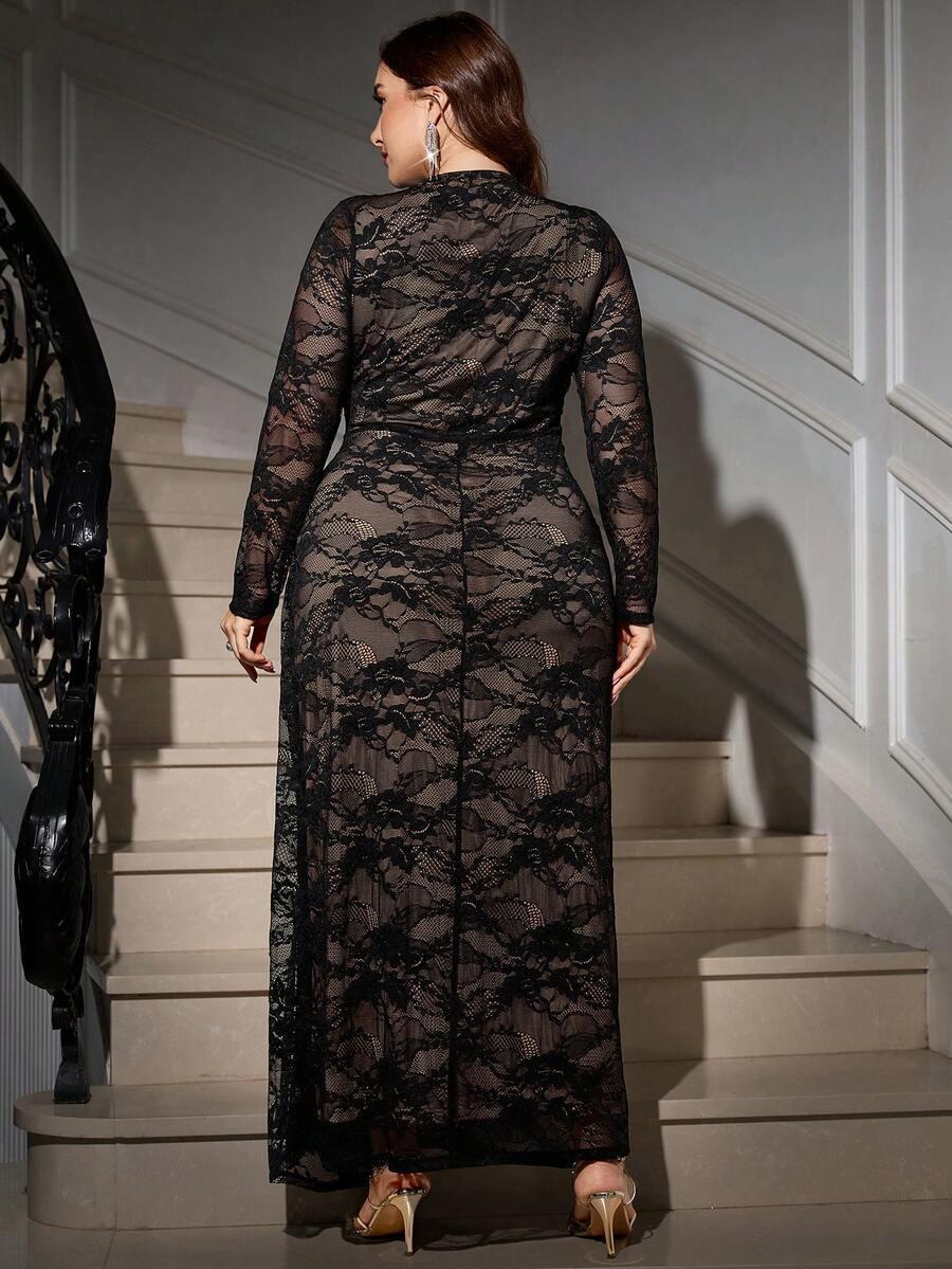 SHEIN MAXI SUKIENKA DŁUGI RĘKAW S06__XXL