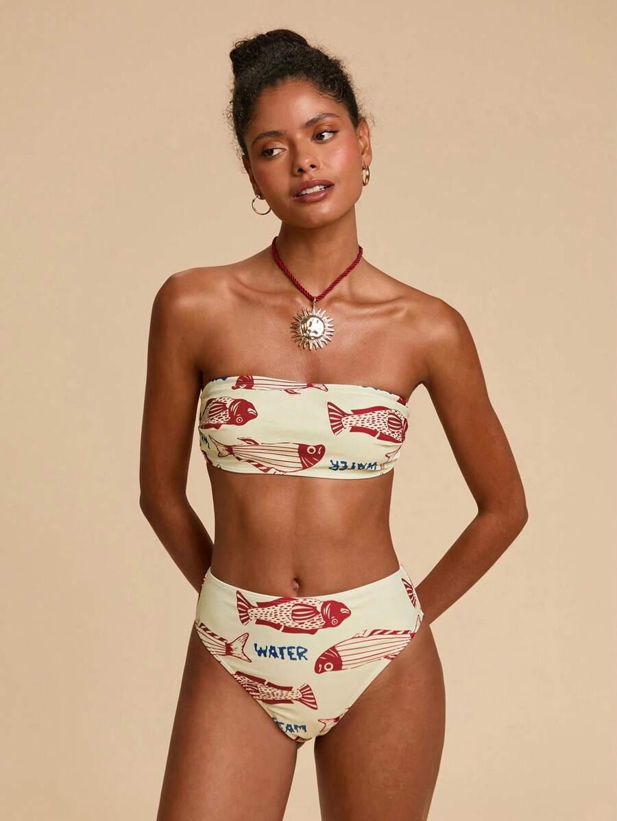 SHEIN DWUCZĘŚCIOWY STRÓJ KĄPIELOWY S09__M