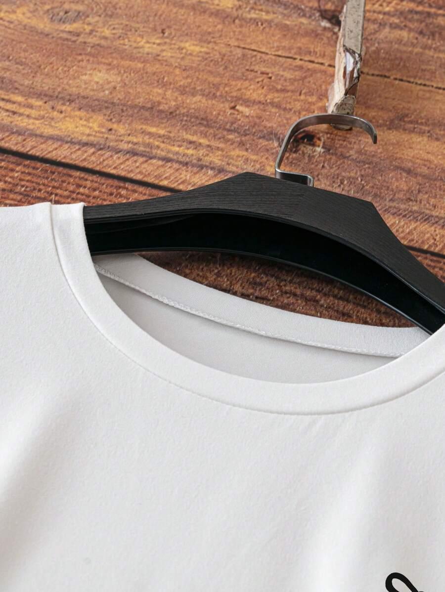 SHEIN BIAŁY T-SHIRT OKRĄGŁY DEKOLT S06__M
