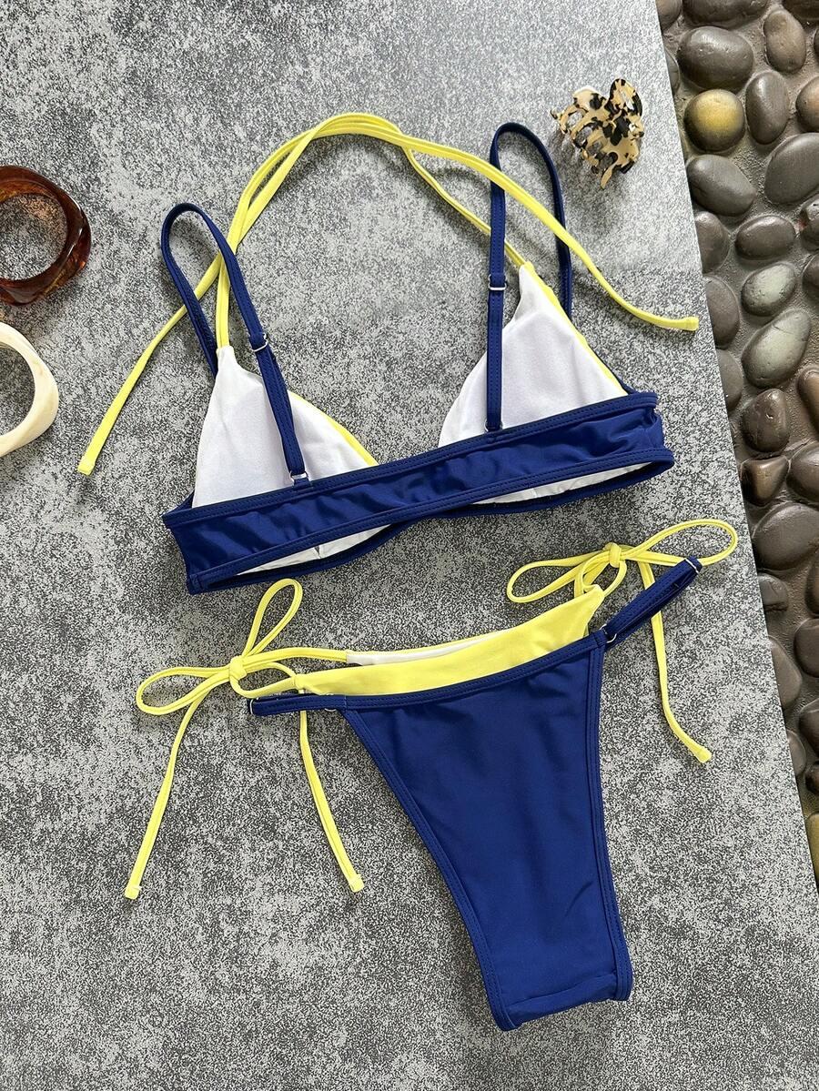 SHEIN DWUCZĘŚCIOWY STRÓJ KĄPIELOWY WIĄZANIE S09__M
