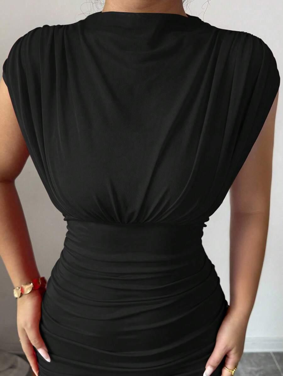 SHEIN CZARNA MAXI SUKIENKA S06__L