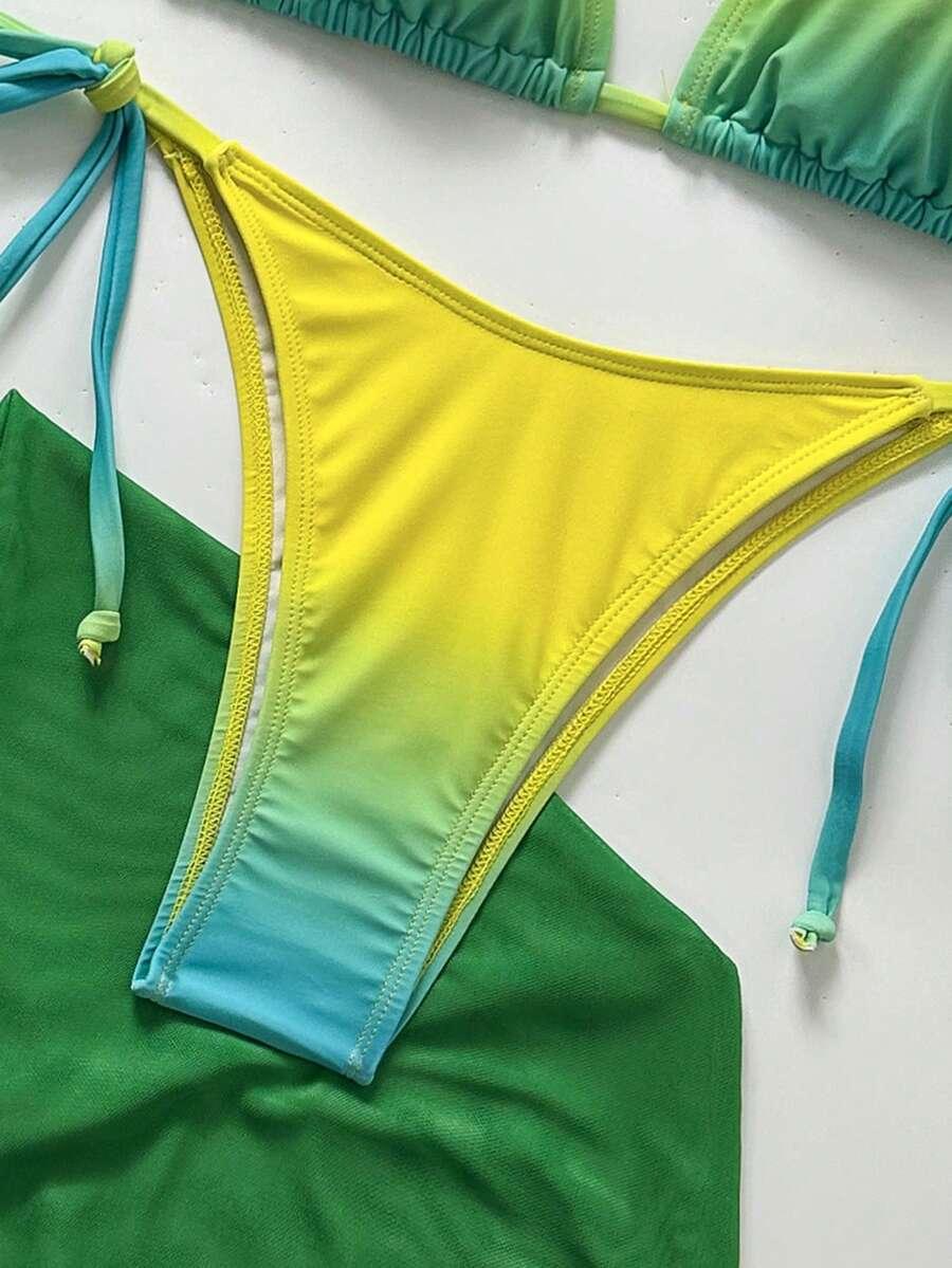 SHEIN DWUCZĘŚCIOWY STRÓJ KĄPIELOWY SPÓDNICA KOMPLET S09__L