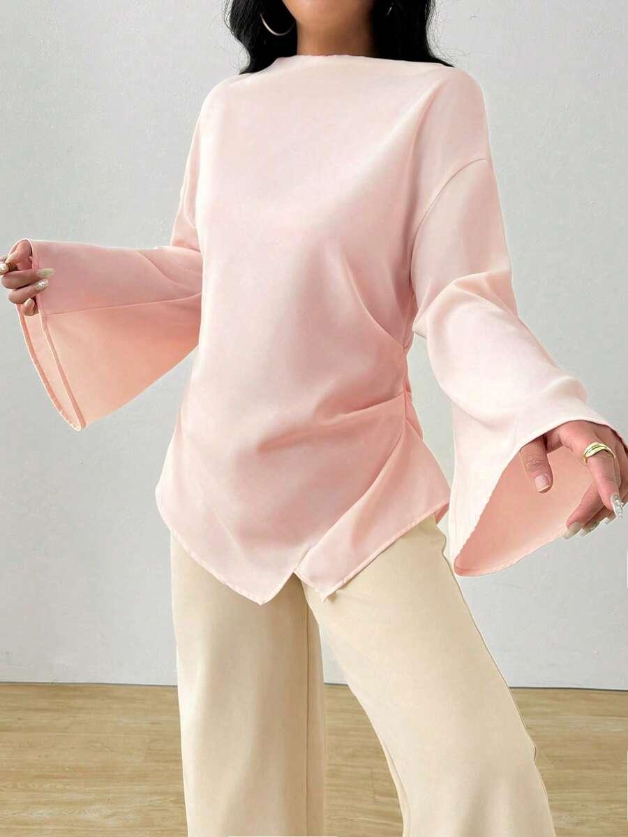 SHEIN RÓŻOWA BLUZKA Z DŁUGIM RĘKAWEM S06__XL