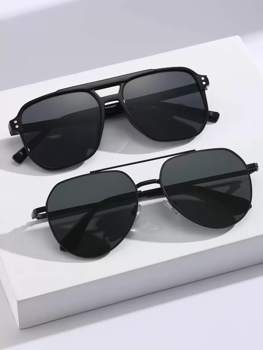 SHEIN CZARNE OKULARY PRZECIWSŁONECZNE S07__