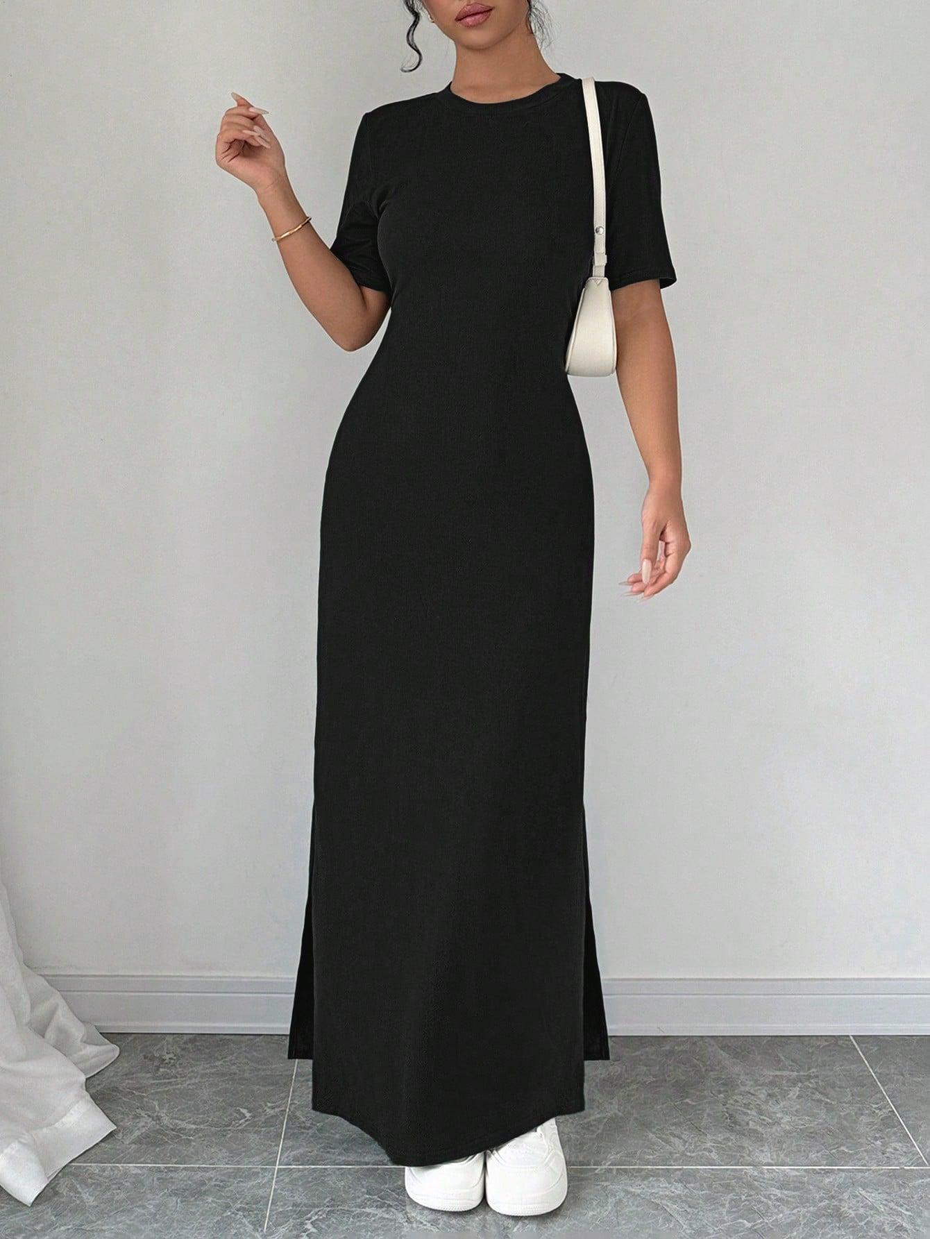 SELIANNE CZARNA MAXI SUKIENKA S06__L