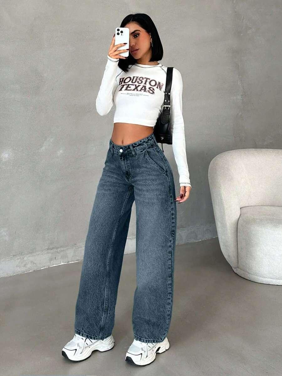 EURMUSE NIEBIESKIE SPODNIE JEANS S06__M