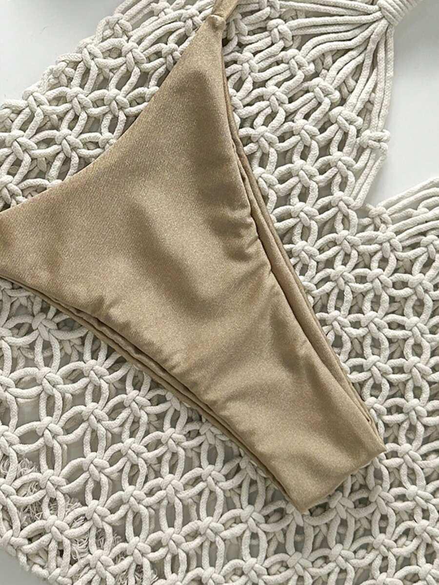 SHEIN BEŻOWY STRÓJ KĄPIELOWY S09__XS