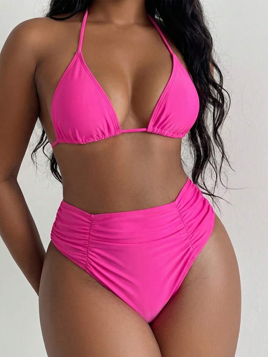 SLAYDIVA RÓŻOWY DÓŁ OD BIKINI MARSZCZENIE S06__S