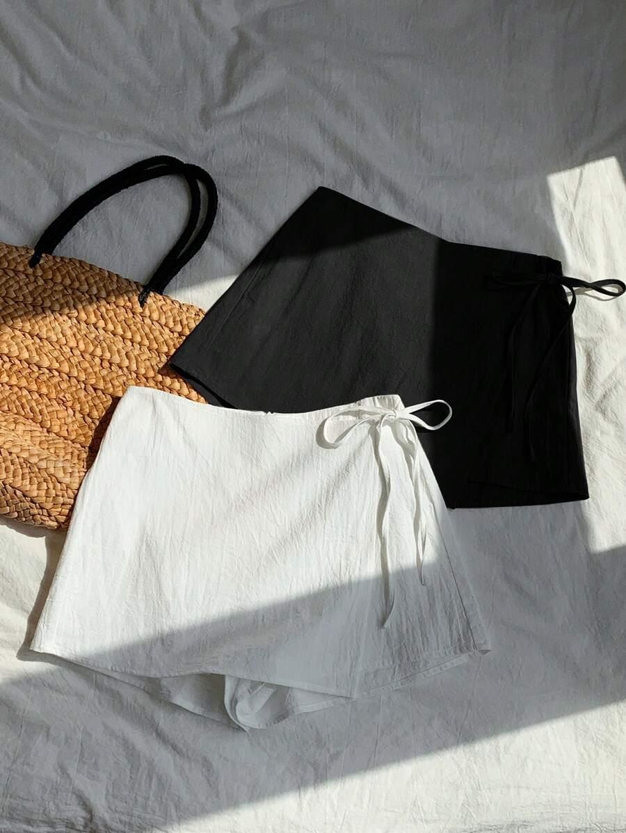 SHEIN SPÓDNICO-SPODENKI WIĄZANIE 2-PACK S06__L