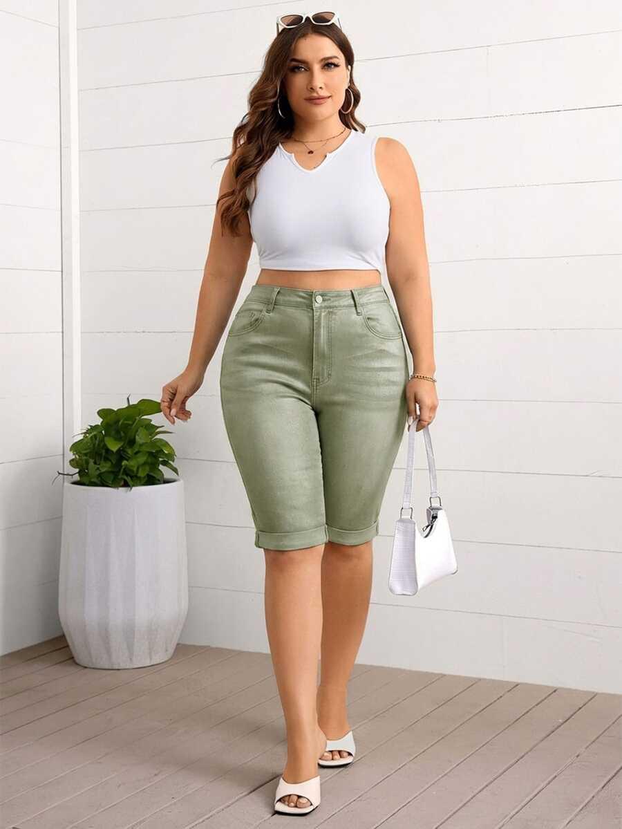 FIRERIE ZIELONE SPODENKI JEANS S06__50