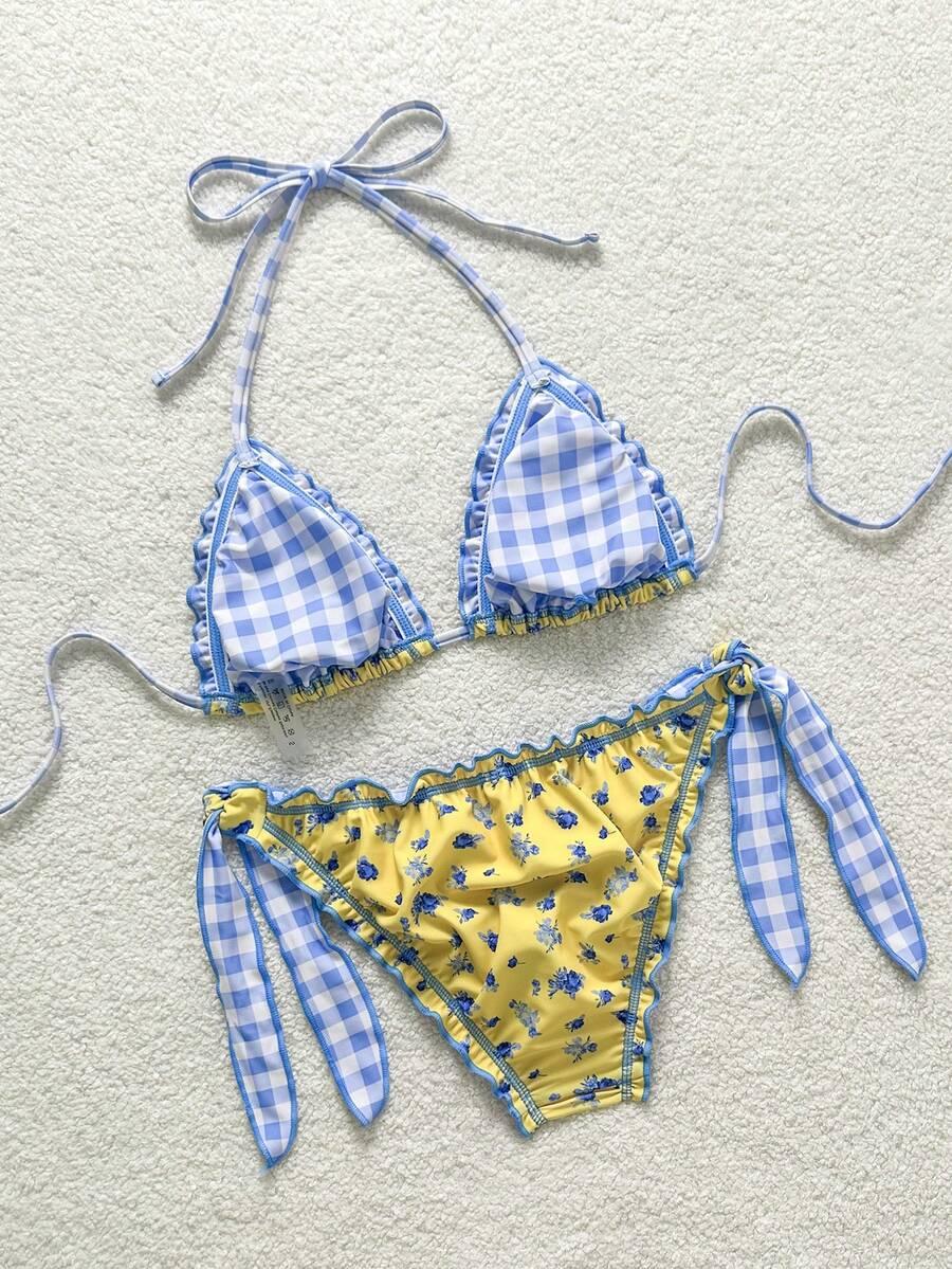 SHEIN DWUCZĘŚCIOWY STRÓJ KĄPIELOWY S09__M
