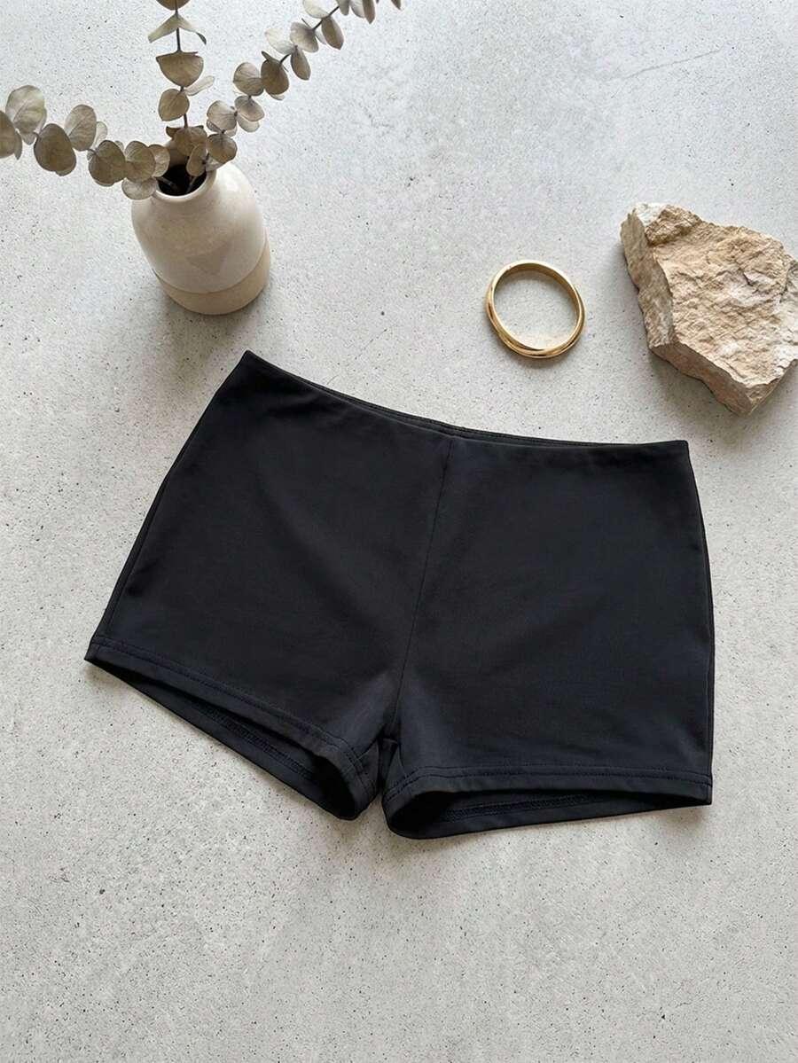 SHEIN CZARNY DÓŁ OD BIKINI SZORTY S09__XXS