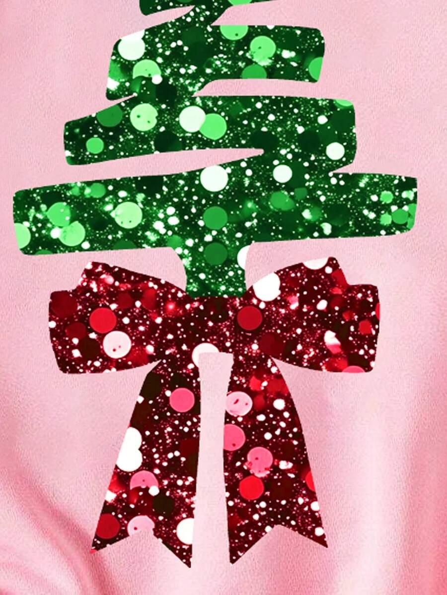SHEIN RÓŻOWA ŚWIĄTECZNA BLUZA BDD__110/116