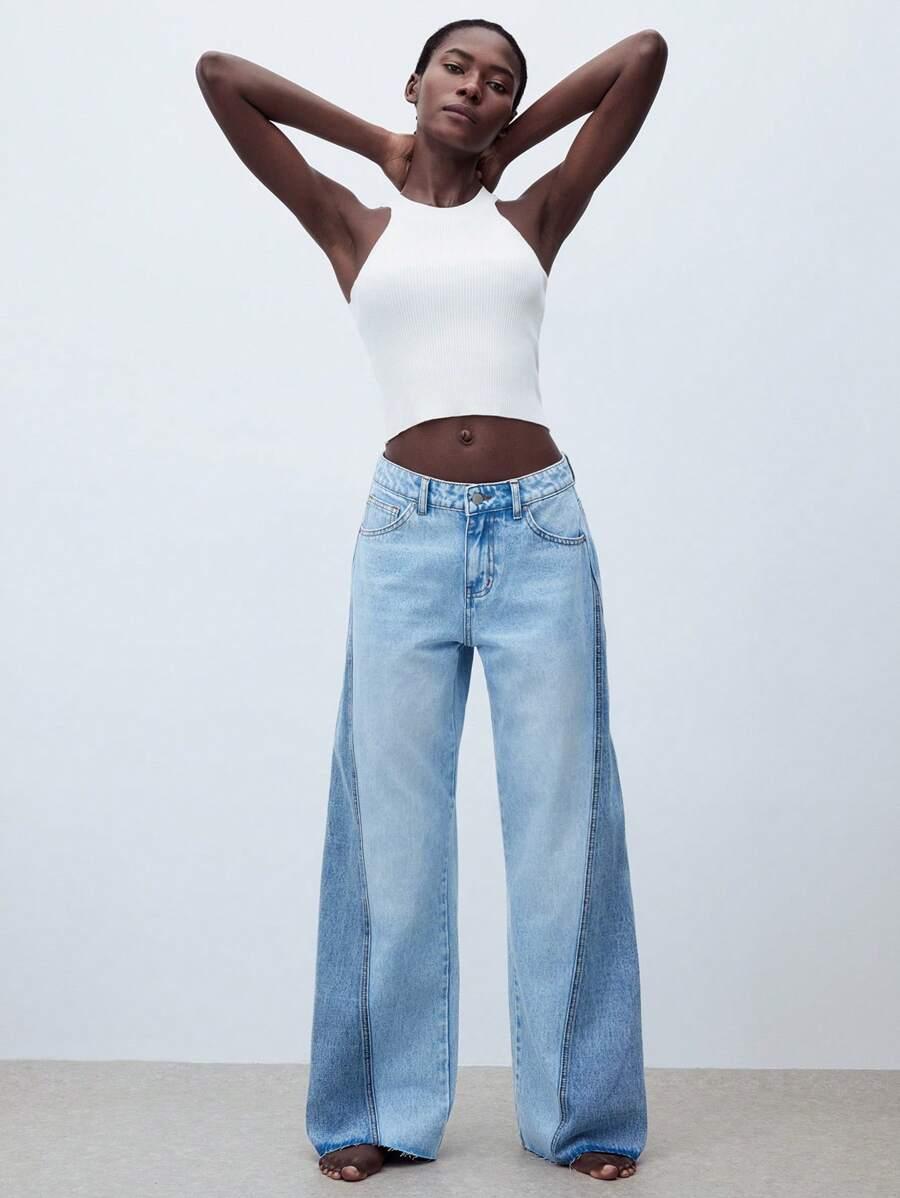MAIJA NIEBIESKIE SPODNIE JEANS S06__W30/L