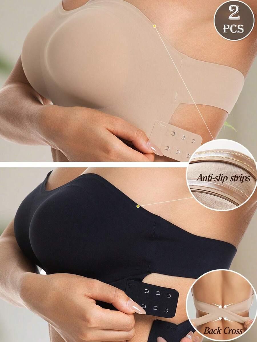 SHEIN CZARNY BIUSTONOSZ BEZSZWOWY S06__XL