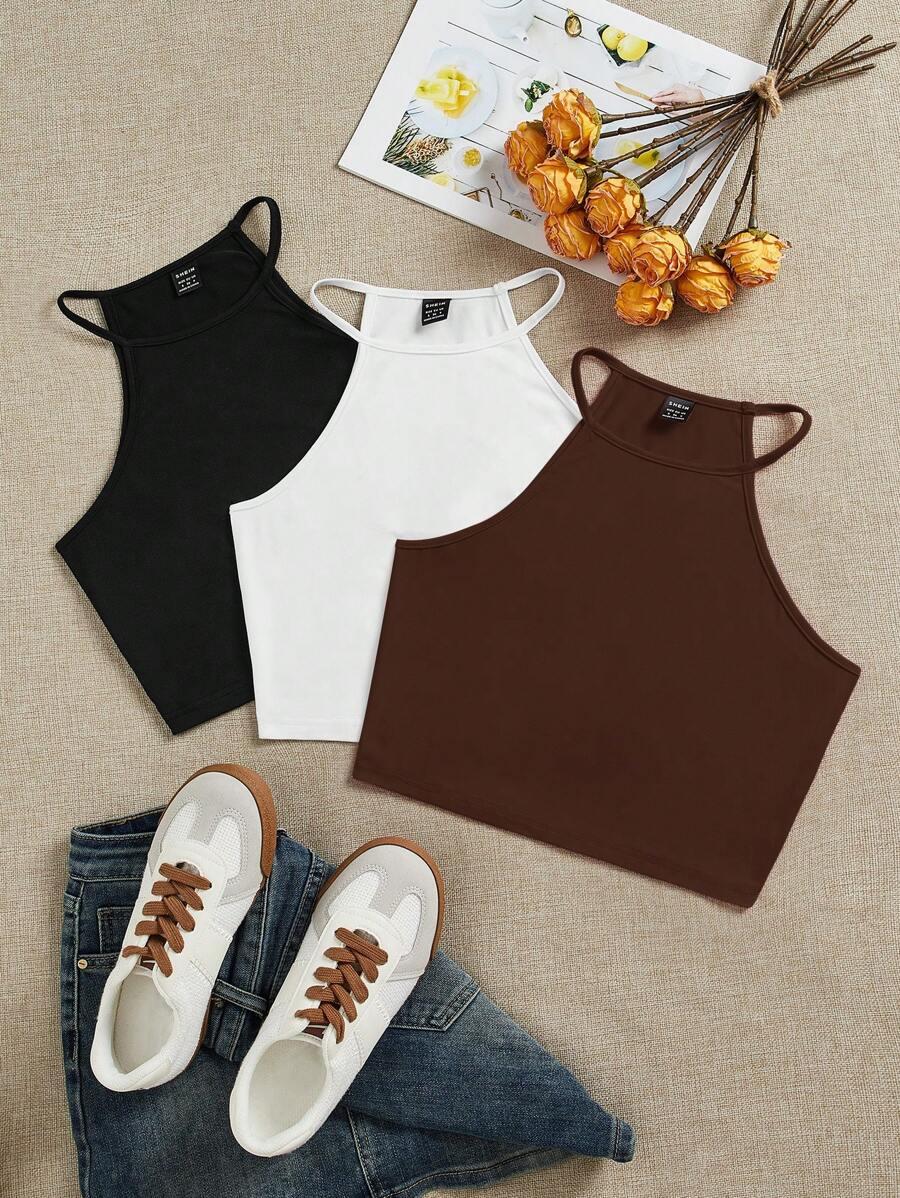 SHEIN BAŁY TOP BEZ RĘKAWÓW S06__S