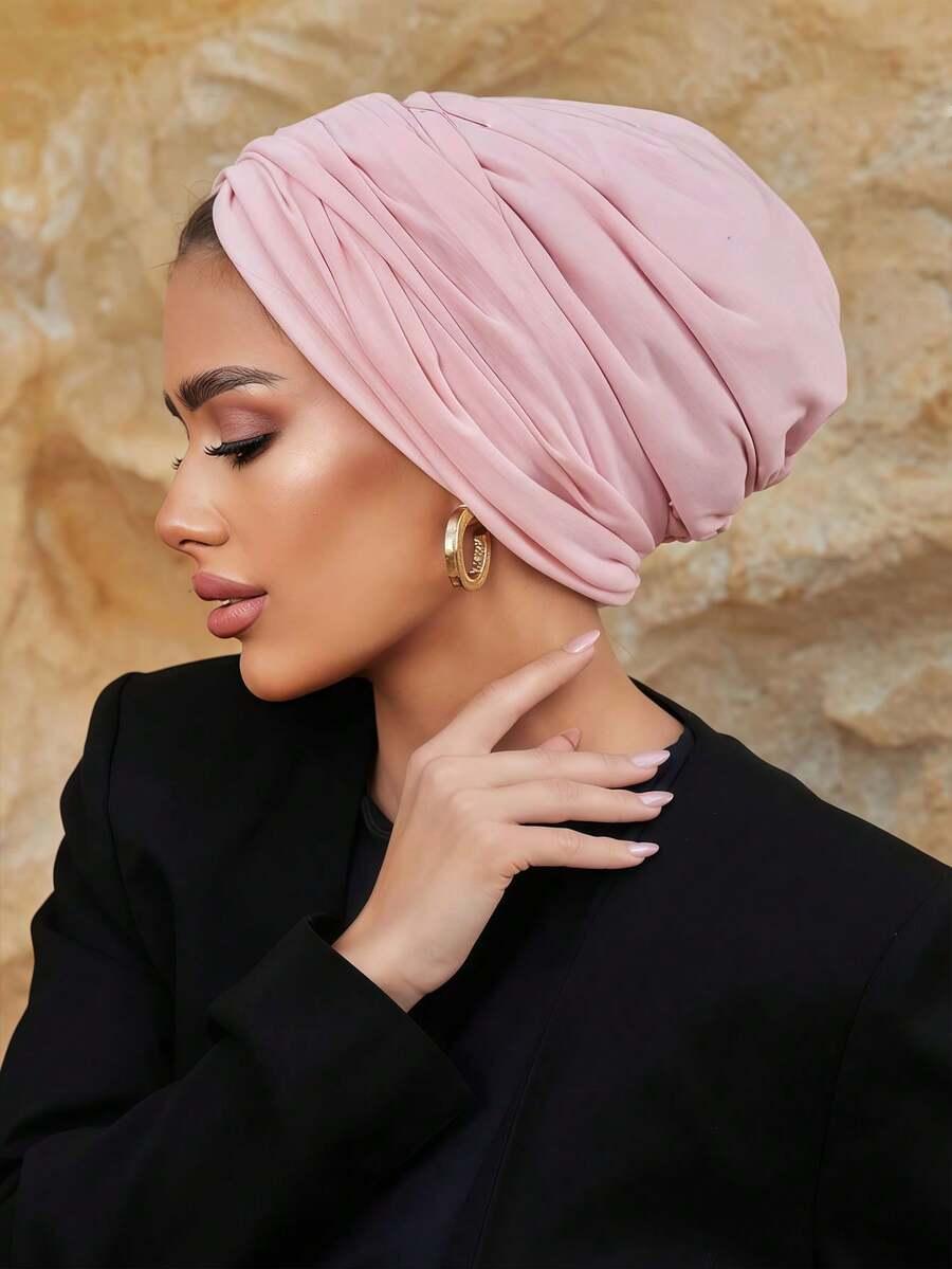 SHEIN RÓŻOWY TURBAN NA GŁOWĘ S07