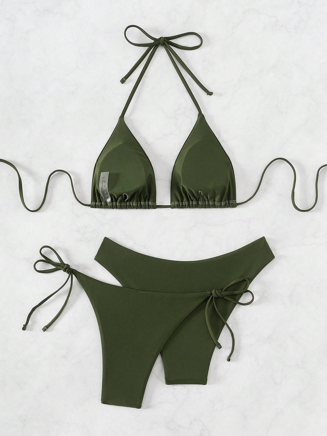 SHEIN TRZYCZĘŚCIOWY KOMPLET BIKINI S09__L