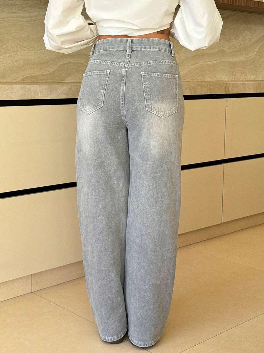MÉLANIE ORL SZARE SPODNIE JEANS