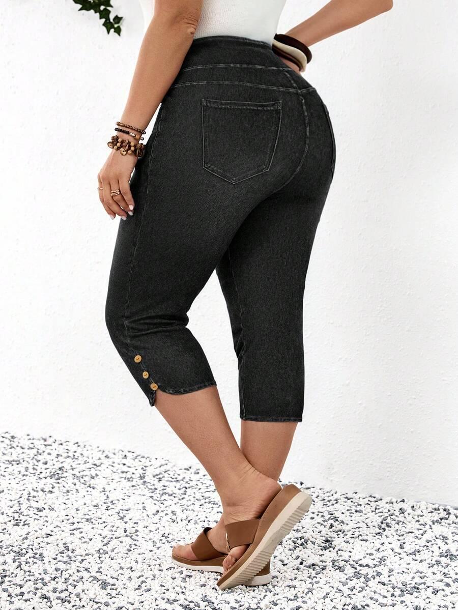 SHEIN CZARNE SPODNIE CASUAL S06__XXL