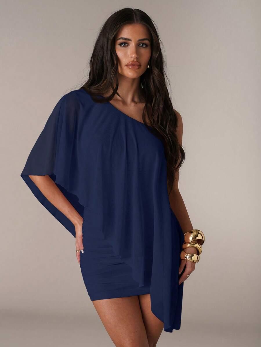 SHEIN GRANATOWA MINI SUKIENKA S09__XS