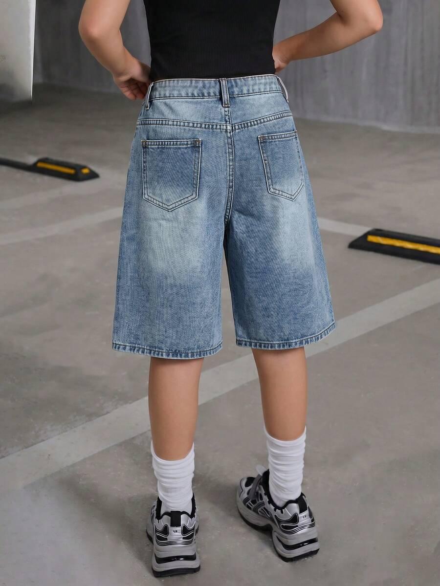 SHEIN KRÓTKIE SPODENKI JEANS PK01__162/166