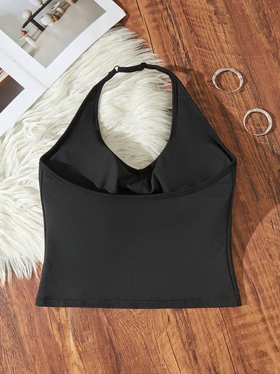 SHEIN CZARNY KLASYCZNY TOP PK01__S