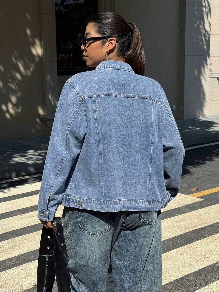 MUCHICA NIEBIESKA KURTKA JEANS GUZIKI S06__XXL