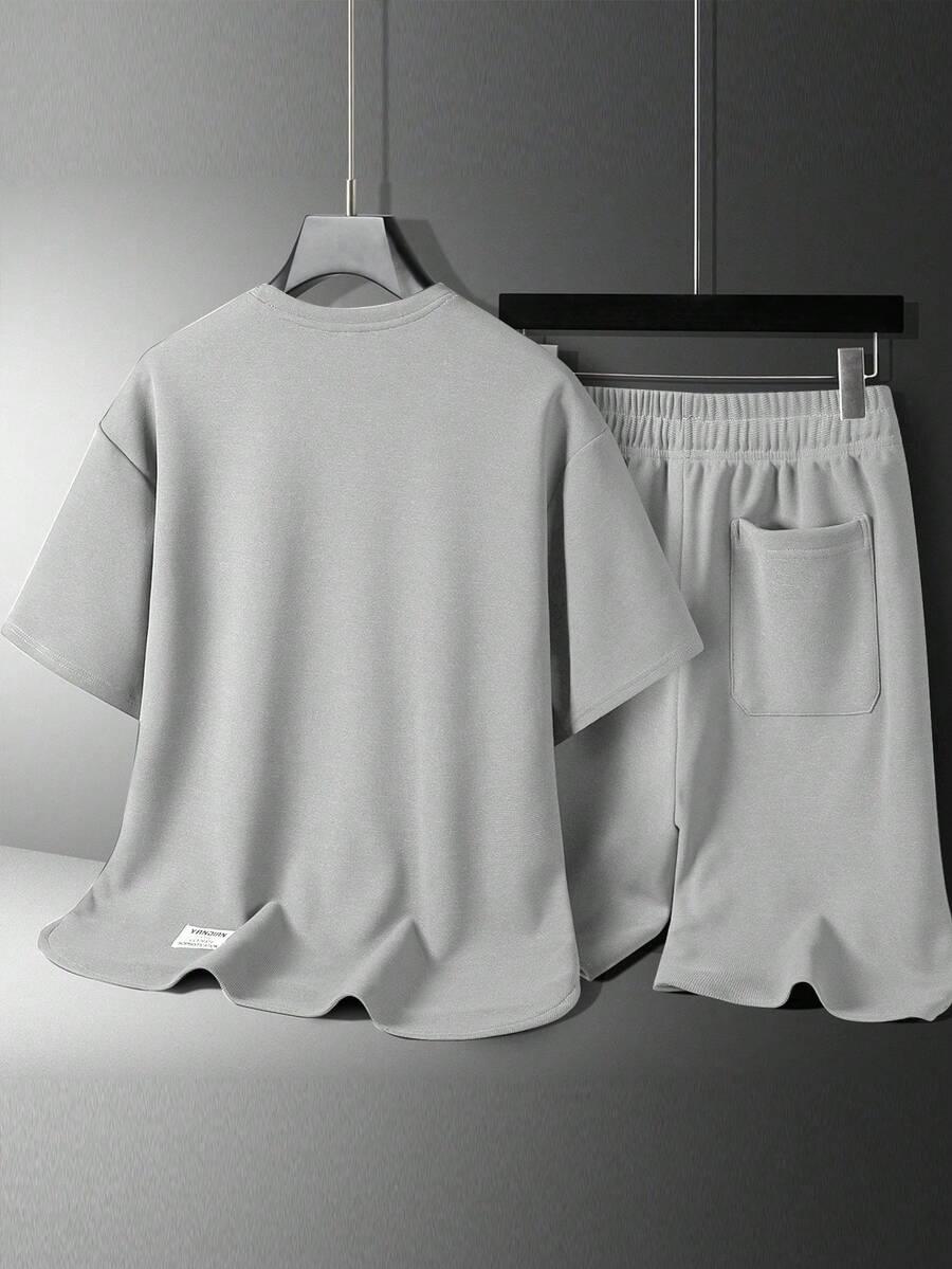 SHEIN SZARY KOMPLET SPODNIE BLUZKA STRUKTURA PK01__152/158