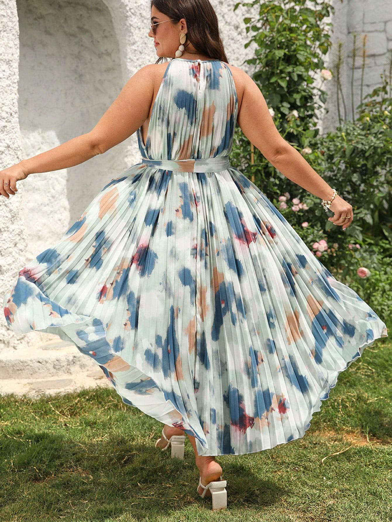 SHEIN MAXI SUKIENKA PRINT S06__XXL