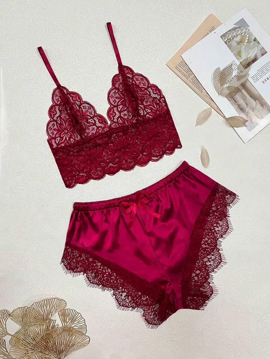 SHEIN CZERWONE SATYNOWE SPODENKI S06__XL
