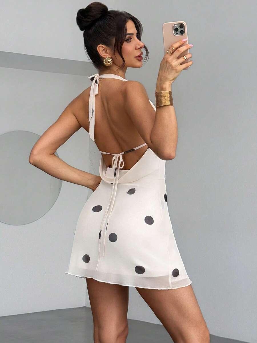 SHEIN MINI SUKIENKA GROSZKI S06__M