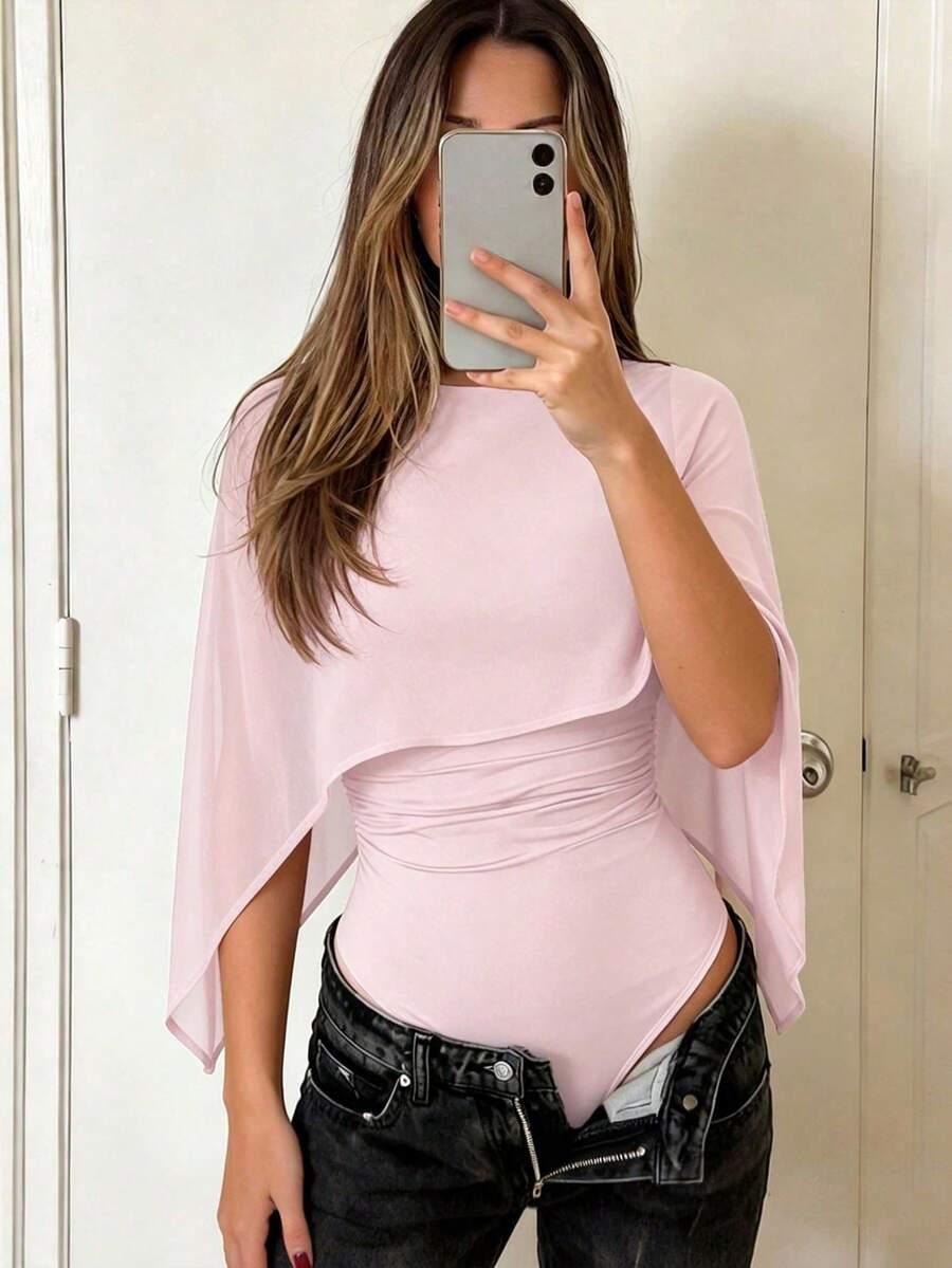 SHEIN RÓŻOWE BODY MARSZCZENIE PK01__S