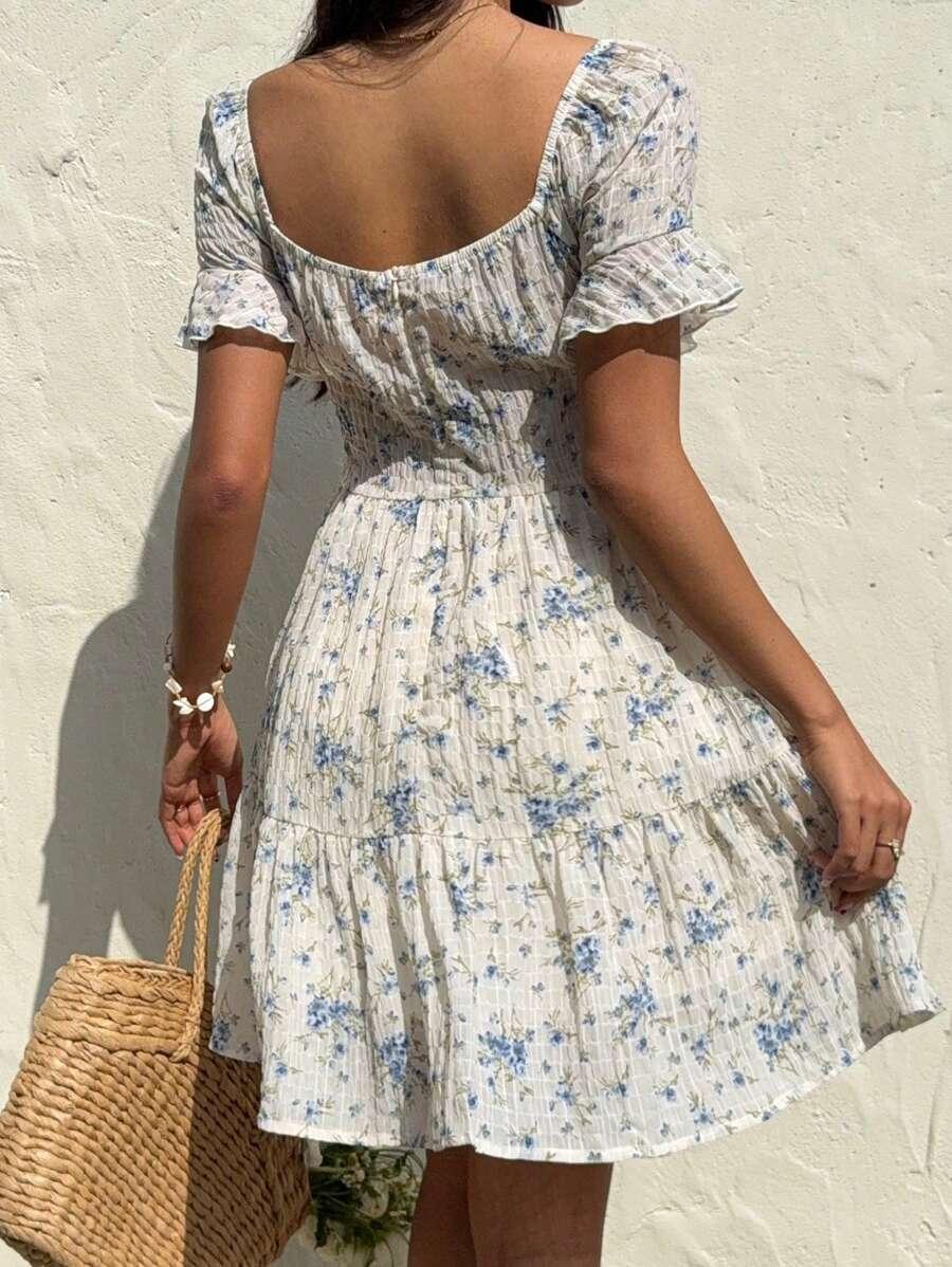 SHEIN SUKIENKA WZÓR KWIATY S06__L