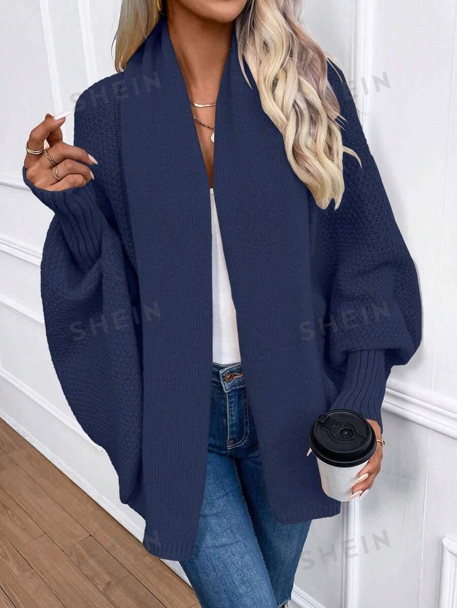 SHEIN GRANATOWY KARDIGAN NARZUTKA S06__M