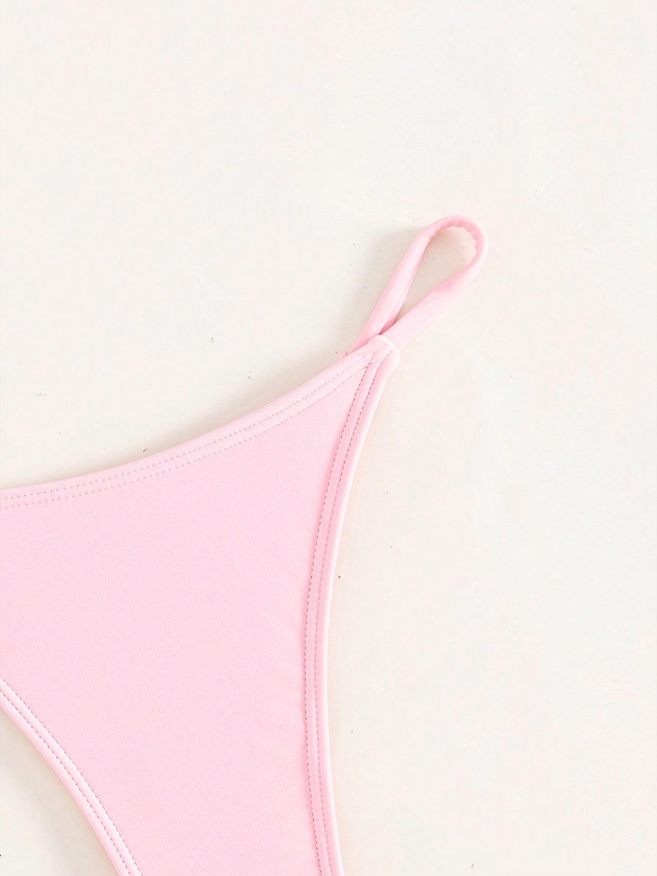 SHEIN RÓŻOWY DÓŁ OD BIKINI S09__M