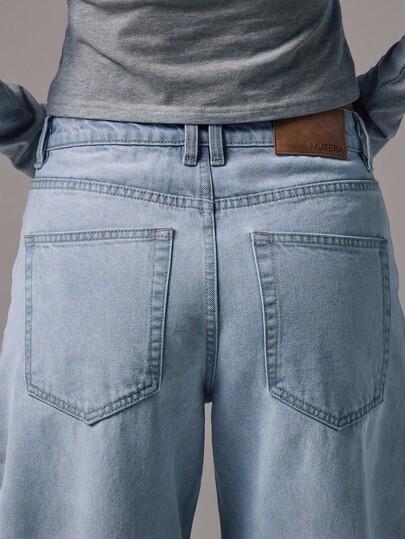 SHEIN NIEBIESKIE SPODNIE JEANSOWE S06__M