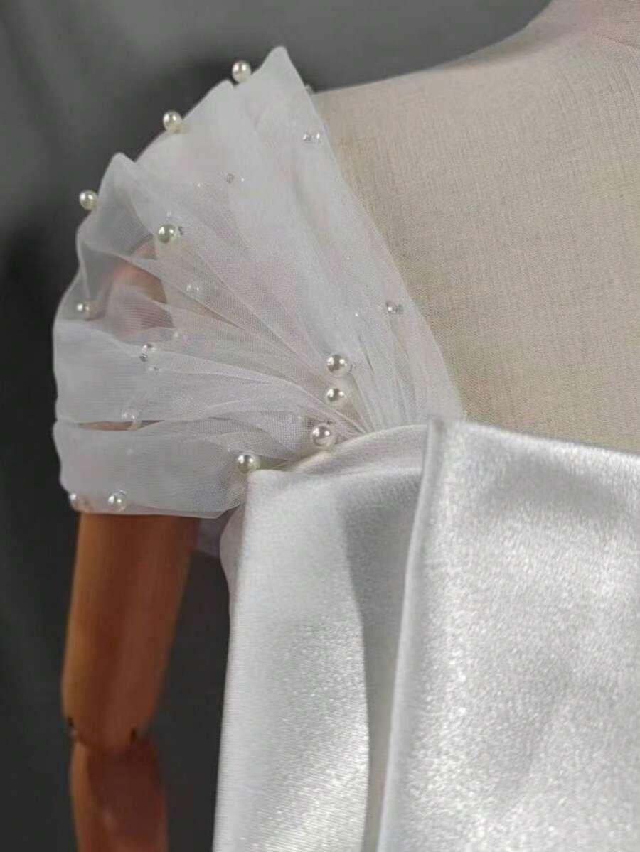 SHEIN BIAŁA NARZUTKA ZDOBIENIE S07__OS