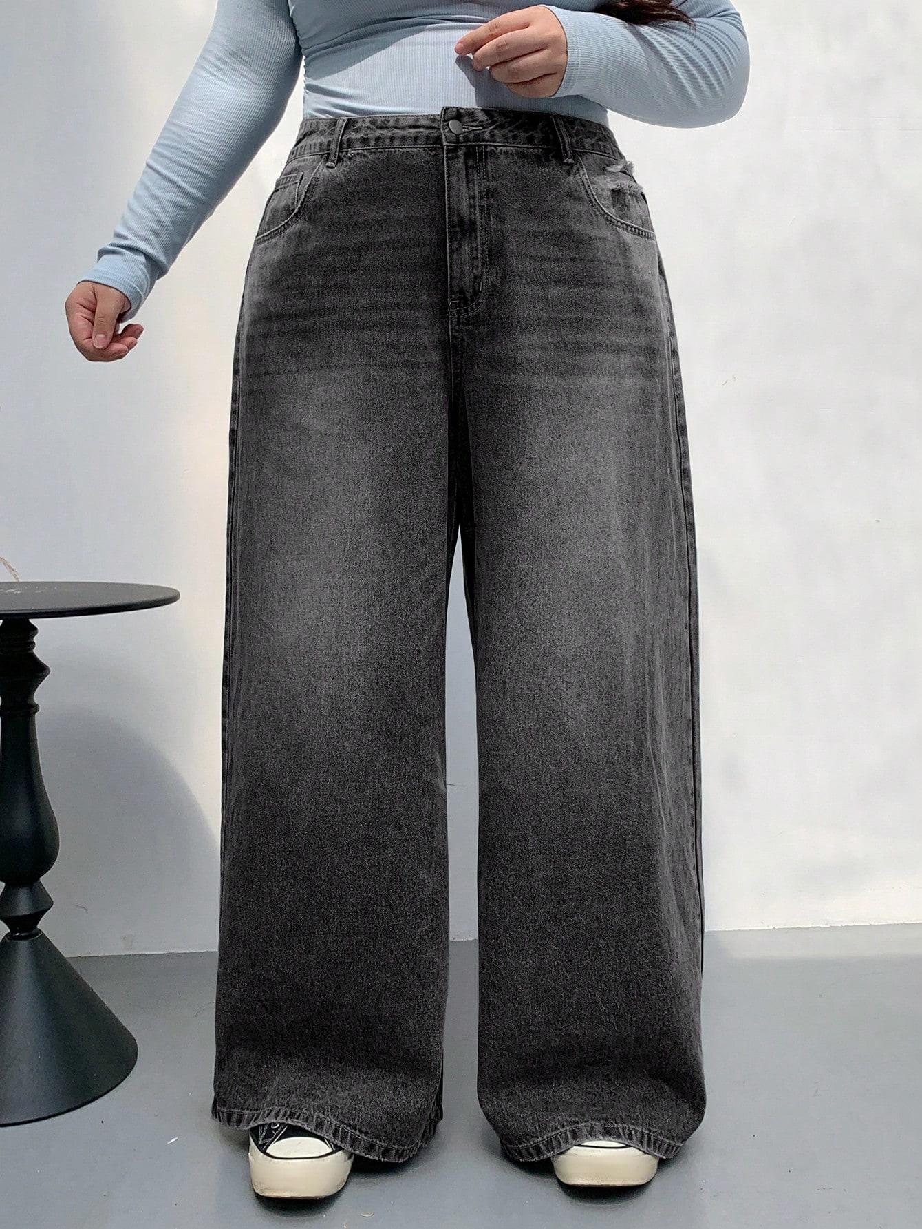 SHEIN SZARE SPODNIE JEANS S06__48